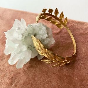 Grecian gold leaf bracelet